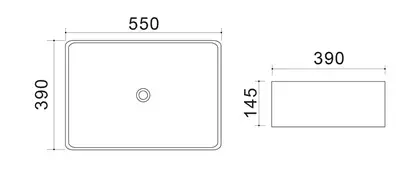 Mixxus Premium QUADRO-0108 Раковина накладна, сіра (MP6652)