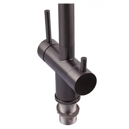 Змішувач для кухні Zerix KIT-021, графіт/чорний (ZX5559)