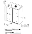 KOER SR SD06 Двері в нішу, прозоре скло, хром (KR5367)