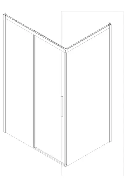 KOER SR SW05 Бічна стінка для душу, хром (KR5407)