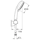 Душовий набір з тримачем, 3 режими струменя Grohe New Tempesta Cosmopolitan (27584002)