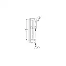 Душевой гарнитур Grohe New Tempesta, штанга 600 мм с полочкой (цвет - хром) (27926000) фото 2 Aquada.com.ua
