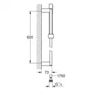 Душевой гарнитур c монолейкой Grohe Euphoria Cube (цвет - хром) (27936000) фото 2 Aquada.com.ua