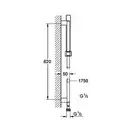Душовий гарнітур зі штангою, 1 режим струменю Grohe Euphoria Cube (27936000)
