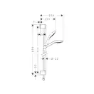 Душевой гарнитур Hansgrohe Croma Select E Vario со штангой 90 см (цвет - хром/белый) (26592400) фото 2 Aquada.com.ua