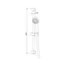 IMPRESE SATINOKS штанга душевая L-67 см, мыльница, ручной душ 1 режим, шланг (R670SD+1115+W100R1 BN) фото 2 Aquada.com.ua