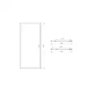 Душевая дверь Primera Frame 90 х 190 см (стекло "шиншилла") (SDP1190) фото 4 Aquada.com.ua