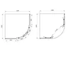 Душевая кабина Primera Frame 100 х 100 х 190 см (стекло "шиншилла") (SHQP51106) фото 4 Aquada.com.ua