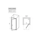 Душевая дверь Ravak Pivot PDOP1 800 х h1900 мм (профиль - чёрный, стекло - прозрачное) (03G40300Z1) фото 3 Aquada.com.ua