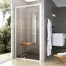 Душевые двери Ravak Pivot PDOP2-120 (профиль - белый; стекло - Transparent (прозрачный)) (03GG0100Z1)