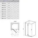 Душевые двери Ravak SmartLine SMSD2-90 (A) L (профиль - хром; стекло - Transparent (прозрачный)) (0SL7AA00Z1) фото 2 Aquada.com.ua