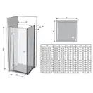 Душевая кабина Ravak SmartLine SMSD2-110 (B) L хром+transparent (0SLDBA00Z1) фото 2 Aquada.com.ua