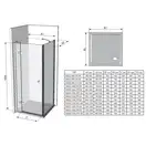 Душевая кабина Ravak SmartLine SMSD2-120 (B) L хром+transparent (0SLGBA00Z1) фото 2 Aquada.com.ua