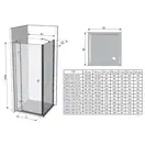 Душевая кабина Ravak SmartLine SMSD2-100 (B) R хром+transparent (0SPABA00Z1) фото 2 Aquada.com.ua