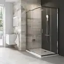 Душевая кабина Ravak Blix BLRV2K-100 (профиль - сатин, стекло - transparent) (1XVA0U00Z1) фото 1 Aquada.com.ua