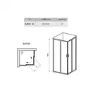 Душевая кабина Ravak Blix BLRV2K-100 (профиль - сатин, стекло - transparent) (1XVA0U00Z1) фото 2 Aquada.com.ua