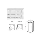 Душевая кабина Ravak Pivot (профиль - сатин; стекло - Transparent (прозрачный)) PSKK3-100, h=1900 мм (376AAU00Z1)