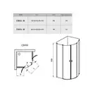Душевая кабина Ravak Chrome (профиль - сатин; стекло - Transparent (прозрачны) h=1950 мм (3Q170U00Z1) фото 2 Aquada.com.ua