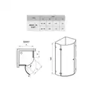 Душевая кабина Ravak Brilliant BSKK3-90 R (профиль - хром, стекло - transparent) (3UL77A00Y1) фото 3 Aquada.com.ua