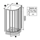 Душевая кабина Ravak Supernova 90 х 90 см с поддоном Ronda 90 ST и сифоном Basic 90 (профиль - белый, стекло - матовое) (70507505) фото 5 Aquada.com.ua