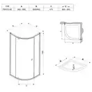 Душевая кабина Ravak Pivot 90 х 90 см с поддоном Ronda 90 ST и сифоном Basic 90 (профиль - белый, стекло - прозрачное) (70508012) фото 4 Aquada.com.ua