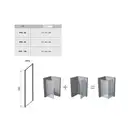 Неподвижная стенка Ravak Pivot PPS-90 белый+Transparent (прозрачный) (90G70100Z1) фото 2 Aquada.com.ua
