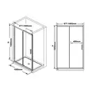 Душевые двери Ravak Blix Slim BLSDP2 100 х h1950 мм (профиль - bright alu, стекло - прозрачное) (X0PMA0C00Z1) фото 3 Aquada.com.ua