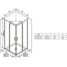 Ravak Blix Slim BLSRV2 Душова кабіна, прозоре скло (X1LM70C00Z1)