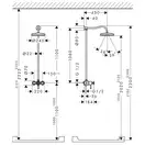 Душевая система с термостатом Axor Carlton Showerpipe (хром/золото) (17670090) фото 2 Aquada.com.ua