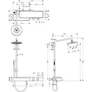 Душевая система с термостатом Axor Bouroullec Showerpipe (цвет - хром/белый) (19670400) фото 4 Aquada.com.ua