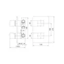 Душевая система скрытого монтажа Bossini Cosmo Squaro (цвет - хром) (M71201) фото 6 Aquada.com.ua
