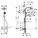 HANSGROHE My Select Showerpipe 240 душевая система с термостатом, белый/хром (26764400) фото 2 Aquada.com.ua