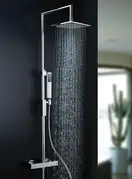 Душевая система с термостатом Paffoni Syncro Top 200 х 200 мм (цвет - хром) (ZCOL655CR) фото 2 Aquada.com.ua