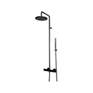 Душевая система с термостатом Paffoni Light (цвет - чёрный матовый) (ZCOL684LIQNO)