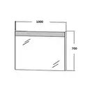 Зеркало с подсветкой Duravit 1000 х 700 мм, без выключателя, алюминий (LM7837) фото 3 Aquada.com.ua