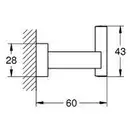 Grohe Essentials Cube New Гачок для халата, хром (40511001)