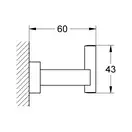Grohe Essentials Cube New Гачок для халата, хром (40511001)