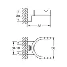 Крючок двойной Grohe Selection, тёмный графит, матовый (41049AL0) фото 2 Aquada.com.ua