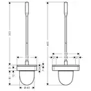 Ёршик подвесной Axor Universal Accessories, матовый чёрный хром/стекло белое, матовое (42835340) фото 2 Aquada.com.ua