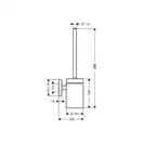 Ёршик с держателем Hansgrohe PuraVida (цвет - хром, стекло матовое) (41505000) фото 2 Aquada.com.ua