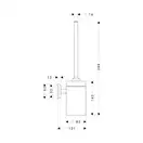 Ёршик с держателем Hansgrohe Logis Classic (цвет - хром, керамика белая) (41632000) фото 2 Aquada.com.ua
