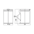 Корзина для мусора с крышкой 3 л Emco System 2, хром (355300100) фото 2 Aquada.com.ua