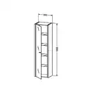 Пенал, петли слева Duravit 2nd Floor 1800 х 500 х 360 мм (2F9157L8585) фото 2 Aquada.com.ua