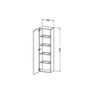 Пенал, петли слева Duravit Delos 1760 х 500 х 370 мм (DL1291L12) фото 3 Aquada.com.ua