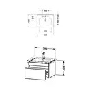Тумба подвесная 580х448 мм Duravit DuraStyle дуб европейский (DS63805252) фото 3 Aquada.com.ua