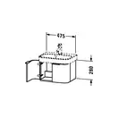 Тумба подвесная 475x350 мм Duravit Happy D.2 дуб европейский (H26268/52) фото 2 Aquada.com.ua