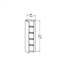 Пенал, петли слева Duravit Happy D2 1760 х 500 x 240 мм (H29252/18- L) фото 3 Aquada.com.ua