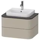 Тумбочка для подвесной консоли Duravit Happy D.2 Plus 65 х 48 см, серо-коричневый шелковисто-матовый (HP496006060) фото 1 Aquada.com.ua