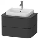 Тумбочка для подвесной консоли Duravit Happy D.2 Plus 65 х 48 см, графит суперматовый (HP496008080) фото 1 Aquada.com.ua
