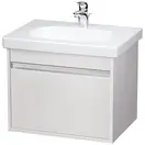 Тумба под умывальник Duravit D-code 60 см, матовый белый + раковина с 1 отв. 65 см + сифон, белый (KT006201818) фото 1 Aquada.com.ua